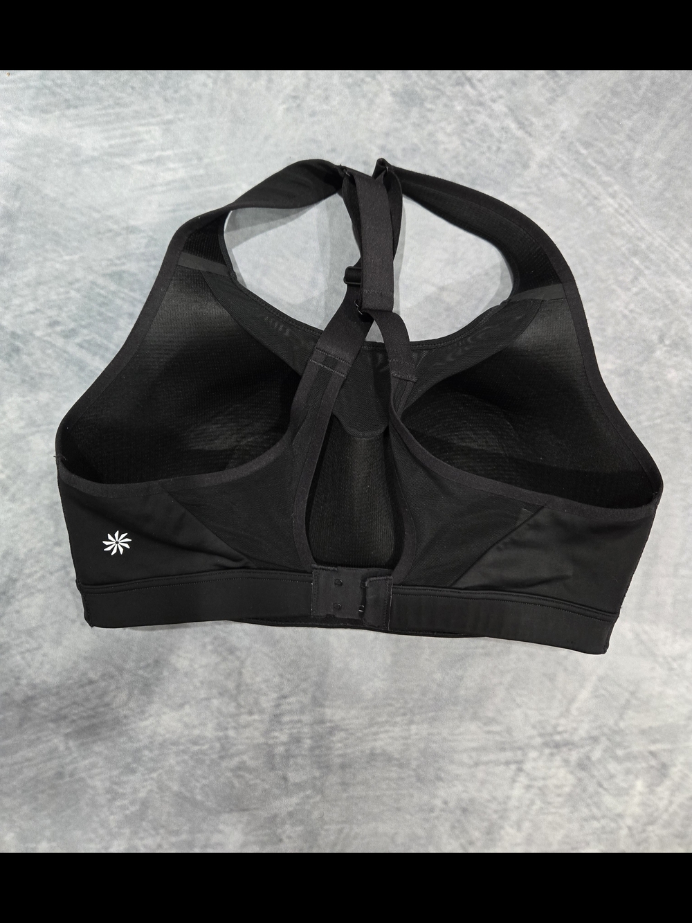 Athleta Speed Run High Support Sports Bra featuring adjustable straps and a mesh - Picture 2 of 3